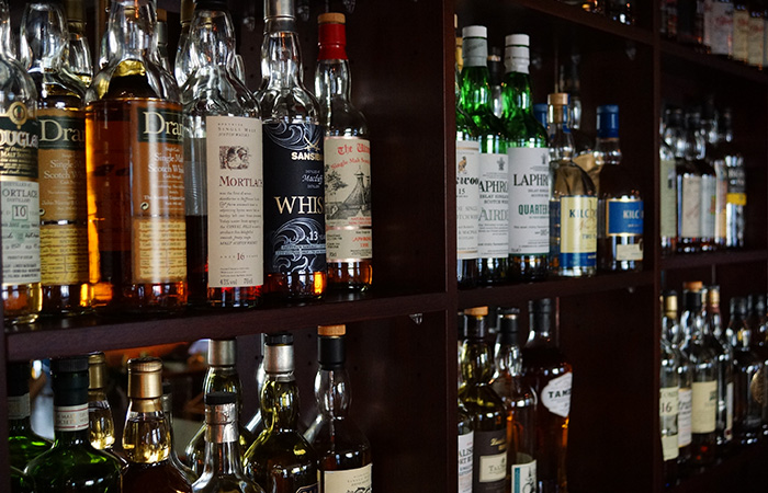 große Whisky-Auswahl